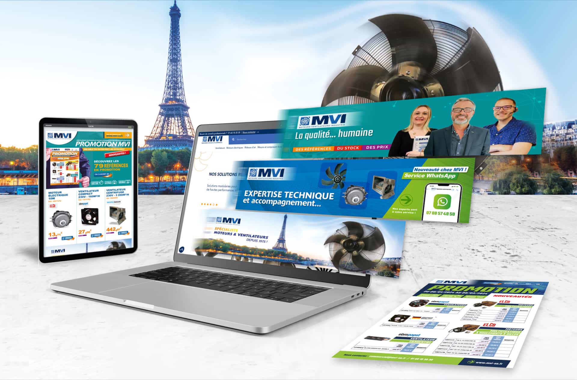 Mvi réalisation agence neocom digital creation print conseil brochure, magazine, flyers, communication marketing, creation site web