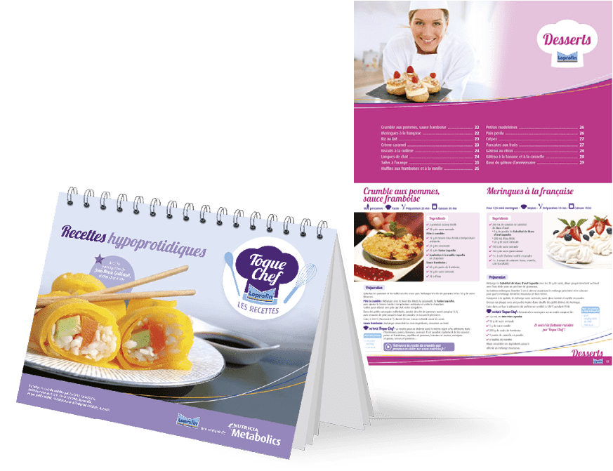 Nutricia réalisation agence neocom, design, digital creation print conseil brochure, magazine, flyers, communication marketing, creation site web