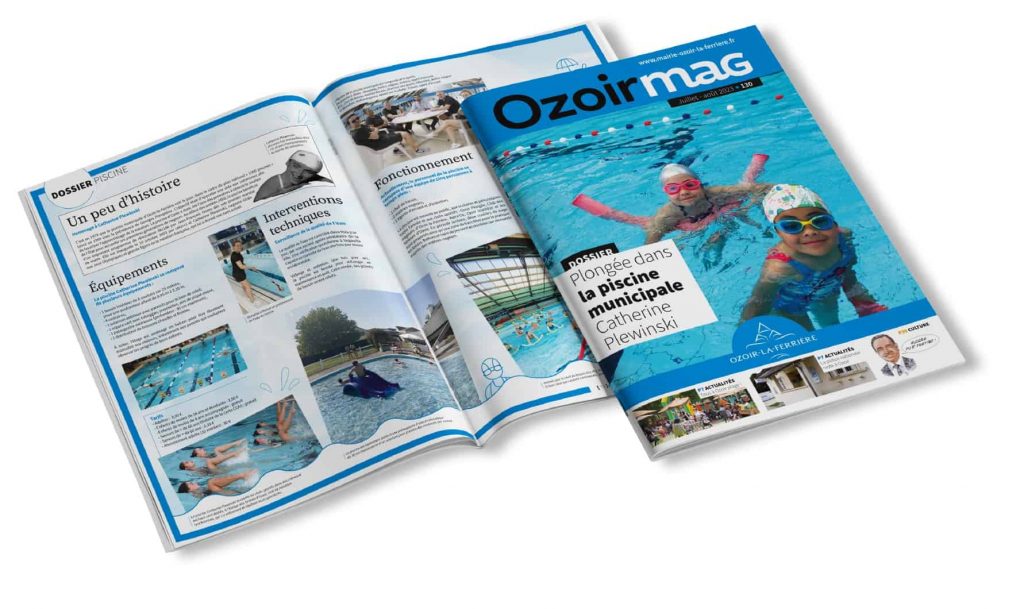 Ozoir la ferriere réalisation agence neocom, logo, design, digital creation print conseil brochure, magazine, flyers, communication marketing, creation site web